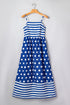 Striped Polka Dot Patchwork Spaghetti Strap Maxi Dress