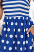 Striped Polka Dot Patchwork Spaghetti Strap Maxi Dress