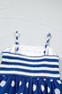 Striped Polka Dot Patchwork Spaghetti Strap Maxi Dress