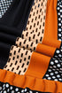 Striped Polka Dot Print Ruffled Hem V Neck Mini Dress
