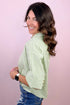 Striped Print Collared Half Sleeve Shirt Blouse