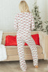 Striped Print Contrast Trim Wide Leg Pajama Lounge Set