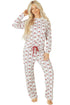 Striped Print Contrast Trim Wide Leg Pajama Lounge Set