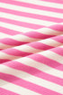 Striped Print Defined Trim Short Sleeve Loose Short Set