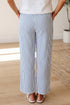 Striped Print Drawstring Elastic Waist Ankle Shift Pants