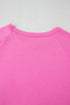 Striped Print Front Patch Pocket Casual Knit Tee