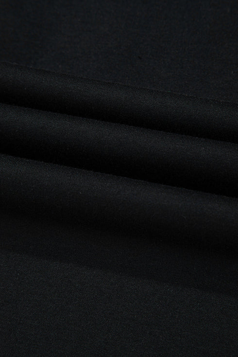 Striped Print Front Patch Pocket Casual Knit Tee