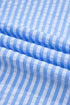 Striped Puff Sleeve Collared V Neck Top