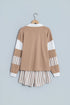 Striped Pullover Two Piece Drawstring Short Set