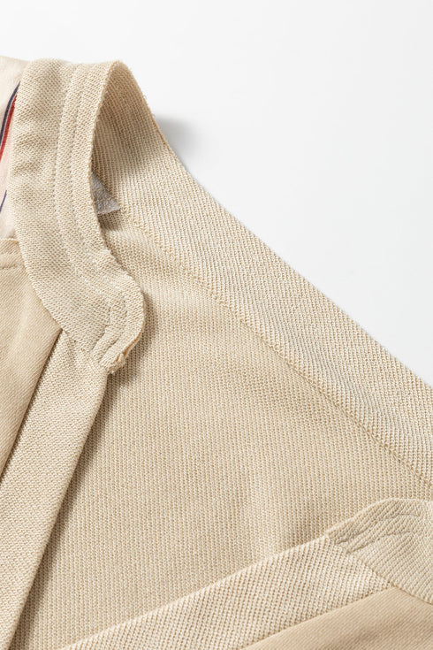 Striped Raw Edge Patchwork Raglan Long Sleeve Top