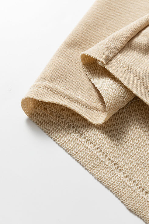 Striped Raw Edge Patchwork Raglan Long Sleeve Top