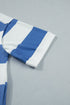 Striped Raw Seam Shoulder Detail Casual T Shirt Dress