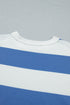 Striped Raw Seam Shoulder Detail Casual T Shirt Dress