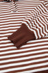 Striped Raw Seam Split Hem Loose Pullover Sweatshirt