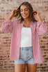 Striped Relaxed Fit Woven Long Sleeve Button Down Shirt