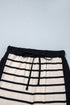 Striped Relaxed Long Sleeve Top Drawstring Pant Set