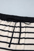 Striped Relaxed Long Sleeve Top Drawstring Pant Set