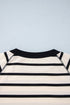 Striped Relaxed Long Sleeve Top Drawstring Pant Set