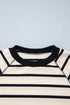 Striped Relaxed Long Sleeve Top Drawstring Pant Set