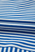 Striped Ribbed Knit Quarter Zip Long Sleeve Pullover