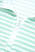Striped Ribbed Knit Quarter Zip Long Sleeve Pullover
