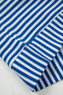 Striped Ribbed Knit Quarter Zip Long Sleeve Pullover