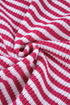 Striped Ribbed Knit Quarter Zip Pullover Sweater