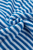 Striped Ribbed Knit Quarter Zip Pullover Sweater