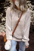 Striped Ribbed Knit Raglan Sleeve Relaxed Sweater