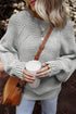 Striped Ribbed Knit Raglan Sleeve Relaxed Sweater