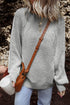Striped Ribbed Knit Raglan Sleeve Relaxed Sweater