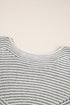 Striped Ribbed Knit Raglan Sleeve Relaxed Sweater