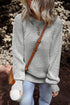 Striped Ribbed Knit Raglan Sleeve Relaxed Sweater