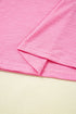 Striped Ribbed Knit Ruffle Flutter Sleeve Casual Blouse