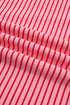 Striped Ribbed Patchwork Mock Neck Baggy Pullover Short Set