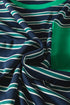 Striped Ribbed Patchwork Pocket Crew Neck Long Sleeve Top