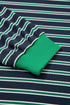 Striped Ribbed Patchwork Pocket Crew Neck Long Sleeve Top