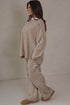 Striped Round Neck Oversized Top Pant Set