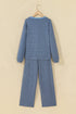 Striped Round Neck Oversized Top Pant Set