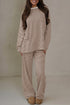 Striped Round Neck Oversized Top Pant Set