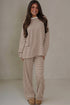 Striped Round Neck Oversized Top Pant Set
