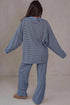 Striped Round Neck Oversized Top Pant Set