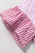 Striped Ruffle Sleeve Button Down Babydoll Shirt