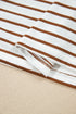Striped Ruffle Sleeve V Neck Drawstring Pant Set