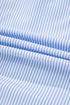 Striped Ruffled Collar Puff Sleeve Half Button Front Blouse