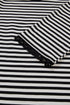 Striped Scalloped Sleeve Drop Shoulder Relaxed Fit Top