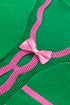 Striped Scalloped Trim Bow Front Knit Cardigan