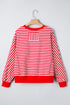 Striped Sequin Nutcracker Patch Drop Shoulder Tee