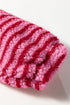 Striped Sherpa Quarter Zip Long Sleeve Pullover