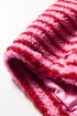 Striped Sherpa Quarter Zip Long Sleeve Pullover